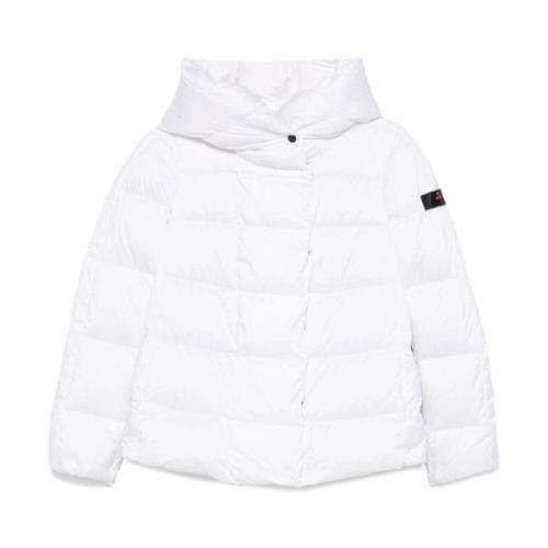 Witte Winterjas Vrouwen Dons Gevoerd Peuterey , White , Dames