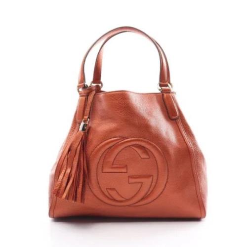 Pre-owned Leather gucci-bags Gucci Vintage , Orange , Dames