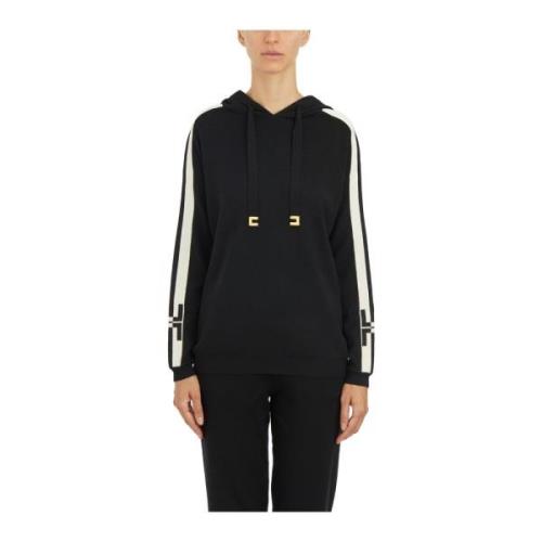 Viscose Hoodie Elisabetta Franchi , Black , Dames