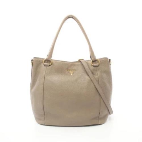 Pre-owned Leather prada-bags Prada Vintage , Beige , Dames