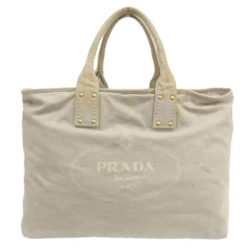 Pre-owned Canvas prada-bags Prada Vintage , Gray , Dames