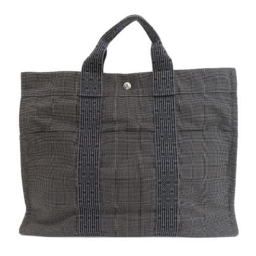 Pre-owned Canvas totes Hermès Vintage , Gray , Dames