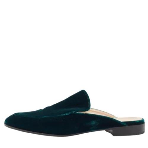 Pre-owned Velvet flats Gianvito Rossi Pre-owned , Green , Dames