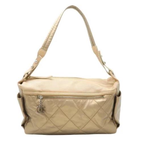 Pre-owned Canvas chanel-bags Chanel Vintage , Yellow , Dames