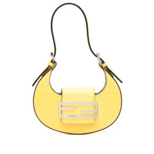 Pre-owned Leather handbags Fendi Vintage , Yellow , Dames