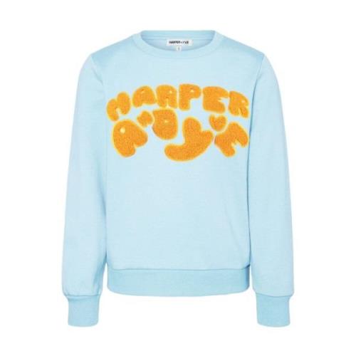 Logo Sweater Harper & Yve , Blue , Dames