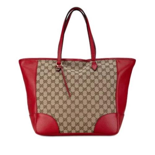 Pre-owned Canvas totes Gucci Vintage , Brown , Dames