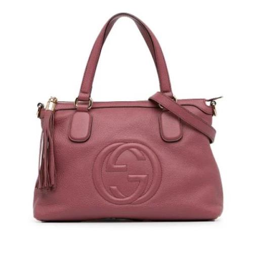 Pre-owned Leather gucci-bags Gucci Vintage , Pink , Dames