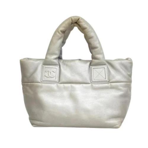 Pre-owned Leather totes Chanel Vintage , Gray , Dames