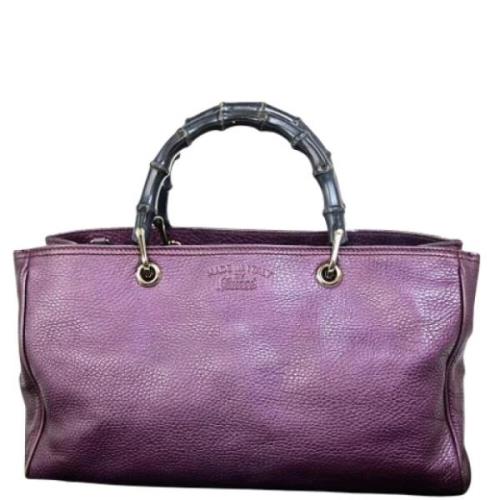 Pre-owned Leather gucci-bags Gucci Vintage , Purple , Dames