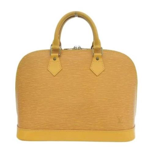 Pre-owned Leather handbags Louis Vuitton Vintage , Yellow , Dames