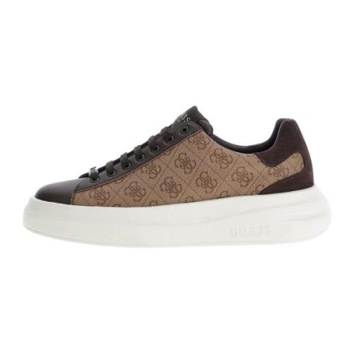 Beige Sneakers 4G Logo Suede Inserts Guess , Beige , Heren