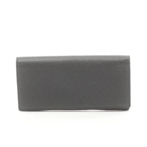 Pre-owned Leather wallets Loewe Pre-owned , Black , Dames