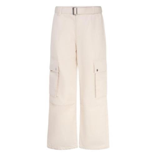 Beige Cargo Broek met Riemlussen Jacquemus , Beige , Heren