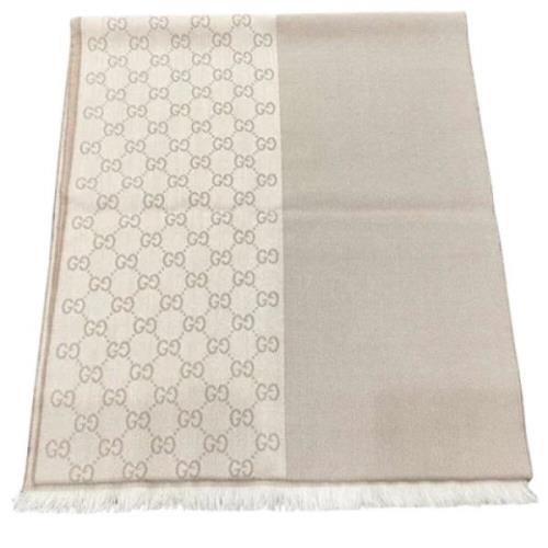 Pre-owned Canvas scarves Gucci Vintage , Beige , Dames