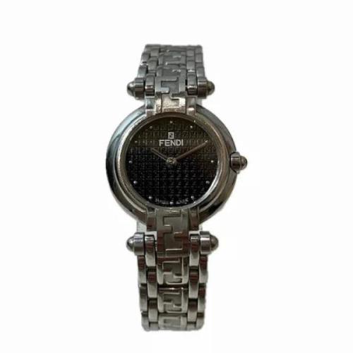 Pre-owned Metal watches Fendi Vintage , Black , Dames