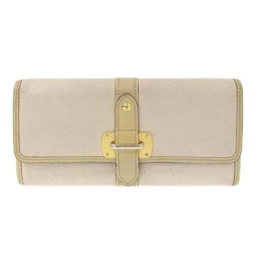 Pre-owned Leather wallets Louis Vuitton Vintage , White , Dames