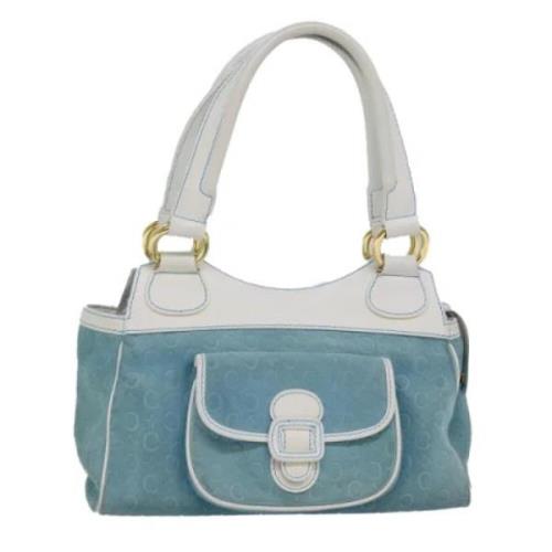 Pre-owned Suede celine-bags Celine Vintage , Blue , Dames