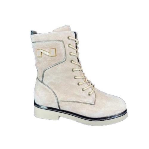 Stijlvolle Dames Veterschoenen Nathan-Baume , Beige , Dames