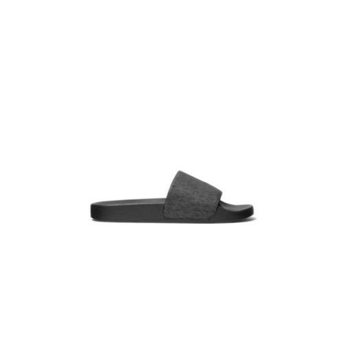 Stijlvolle Leren Loafers voor Mannen Michael Kors , Black , Heren