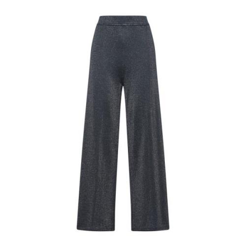 Vloeibare Lurex Broek Maliparmi , Gray , Dames