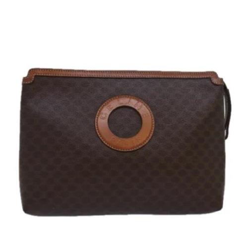 Pre-owned Canvas clutches Celine Vintage , Brown , Dames