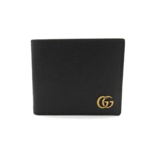 Pre-owned Leather wallets Gucci Vintage , Black , Dames