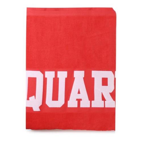 Seawear Strandhanddoek Rood Wit Dsquared2 , Red , Heren