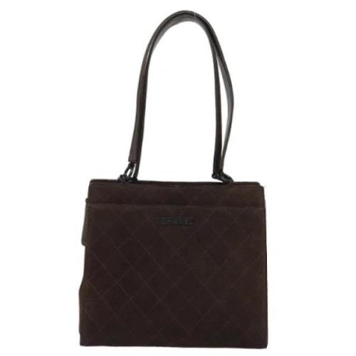 Pre-owned Suede totes Chanel Vintage , Brown , Dames