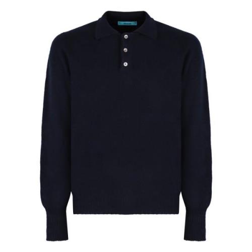 Lambswool Crew-Neck Sweater Drumohr , Blue , Heren