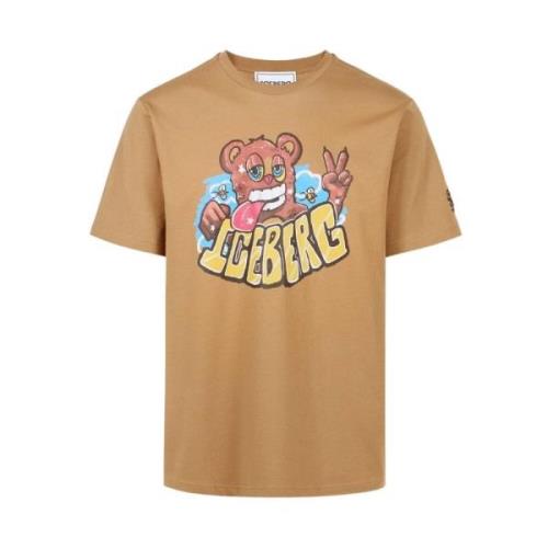 Beerprint T-shirt Iceberg , Brown , Heren