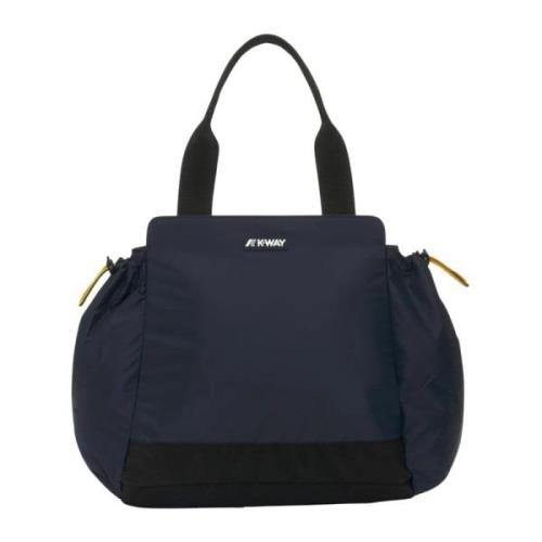 Blauwe Lifestyle Tote Tas K-Way , Blue , Dames