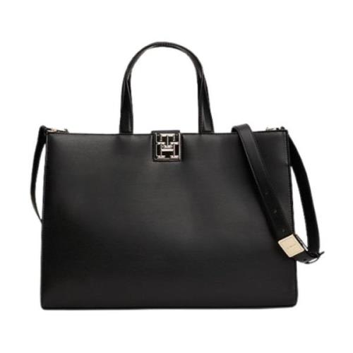 Dames Reset Satchel Tas Tommy Hilfiger , Black , Dames