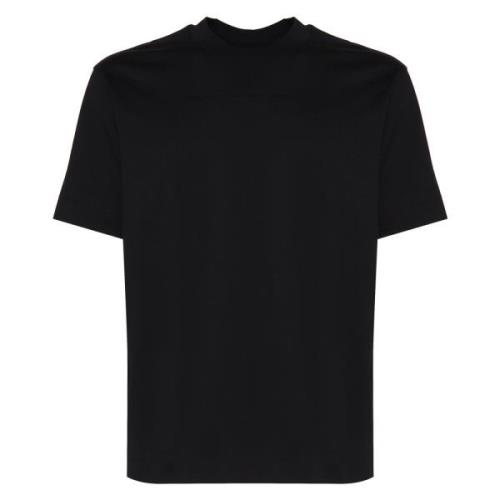 Zwarte Katoenen T-shirt Ronde Hals Korte Mouwen Emporio Armani , Black...