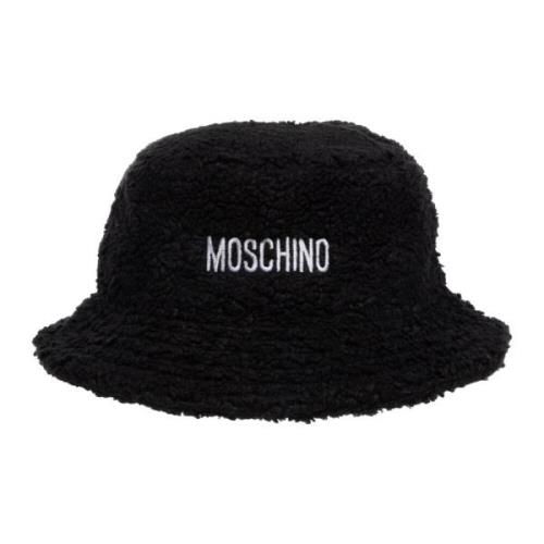 Eenvoudige Logo Geborduurde Hoed Moschino , Black , Dames