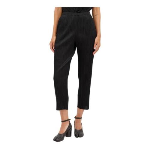 Geplooide Tapered Broek Issey Miyake , Black , Dames