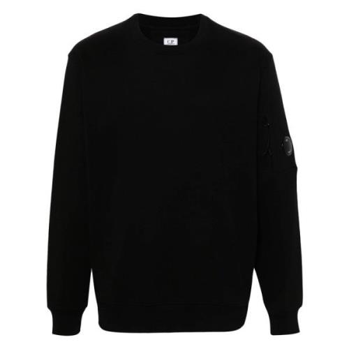 Zwarte Sweater met Lenszak C.p. Company , Black , Heren