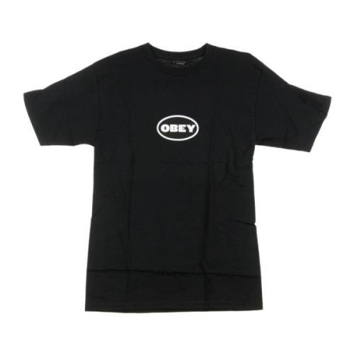 Heren Galerij Zwarte T-shirt Obey , Black , Dames