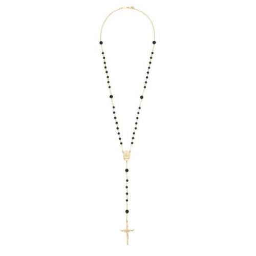 Elegante Zilveren Ketting met Hanger Dolce & Gabbana , Black , Heren