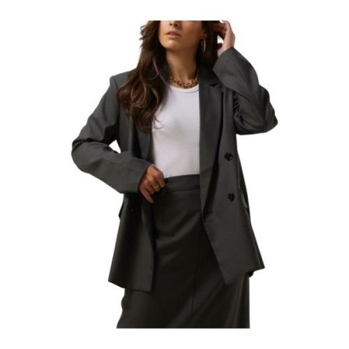 Grijze Melange Blazer Neo Noir , Gray , Dames