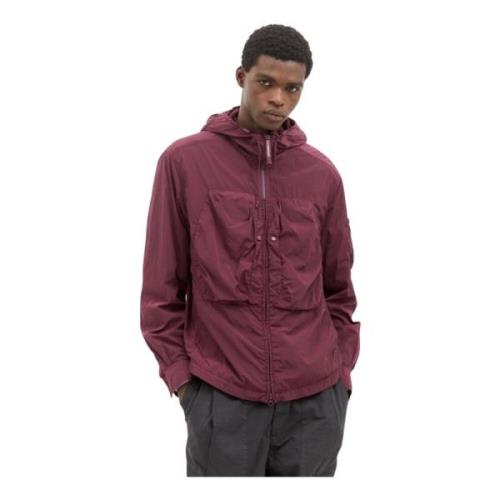 Nylon Overshirt Jacket C.p. Company , Purple , Heren