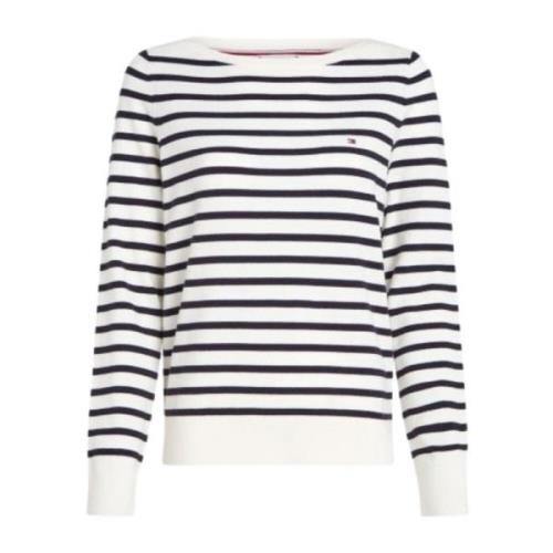 Bootnektrui in jersey steek Tommy Hilfiger , White , Dames