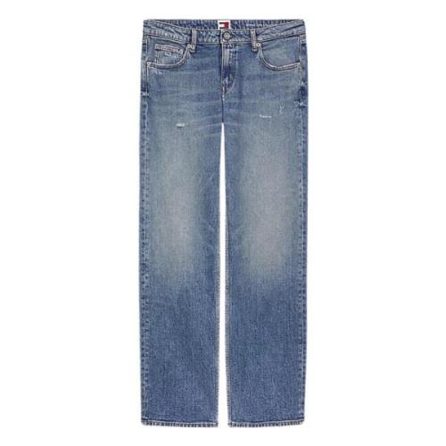 Distressed Denim Straight Jeans Tommy Hilfiger , Blue , Dames