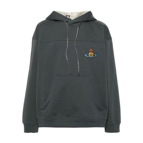 Grijze Sweater met Orb Logo Borduursel Vivienne Westwood , Gray , Here...