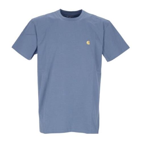 Chase Storm Blue/gold T-shirt Carhartt Wip , Blue , Heren