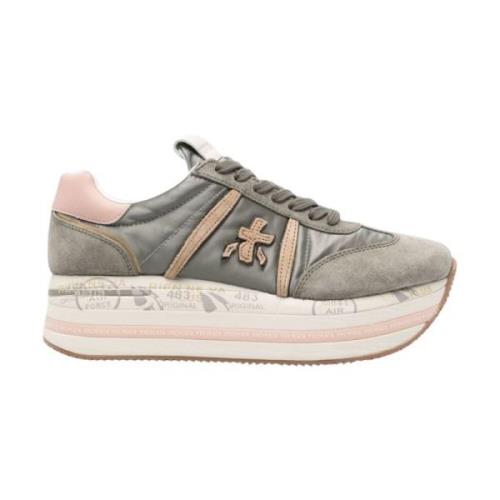 Groene Mesh Panel Sneakers Premiata , Multicolor , Dames