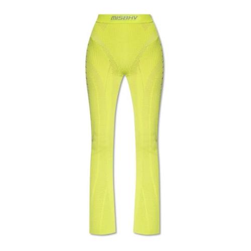 Broek met logo Misbhv , Green , Dames