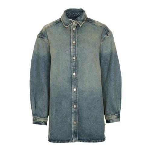 Denim Overshirt Salea Samsøe Samsøe , Blue , Dames