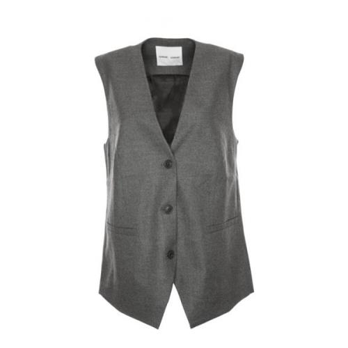 Mouwloos Vest met Knoopsluiting Samsøe Samsøe , Gray , Dames