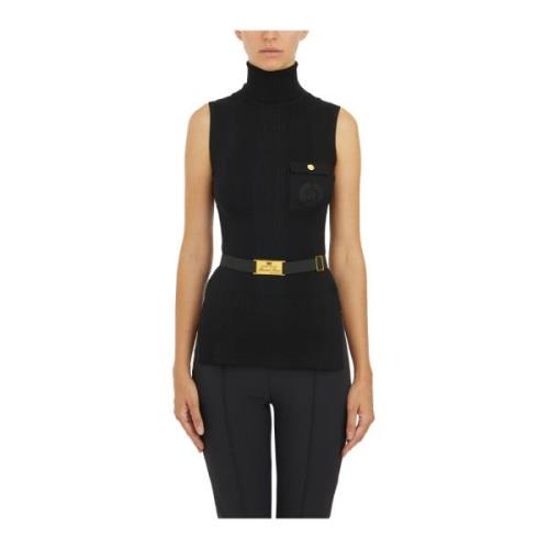 Gestreepte Dolcevita Top Elisabetta Franchi , Black , Dames